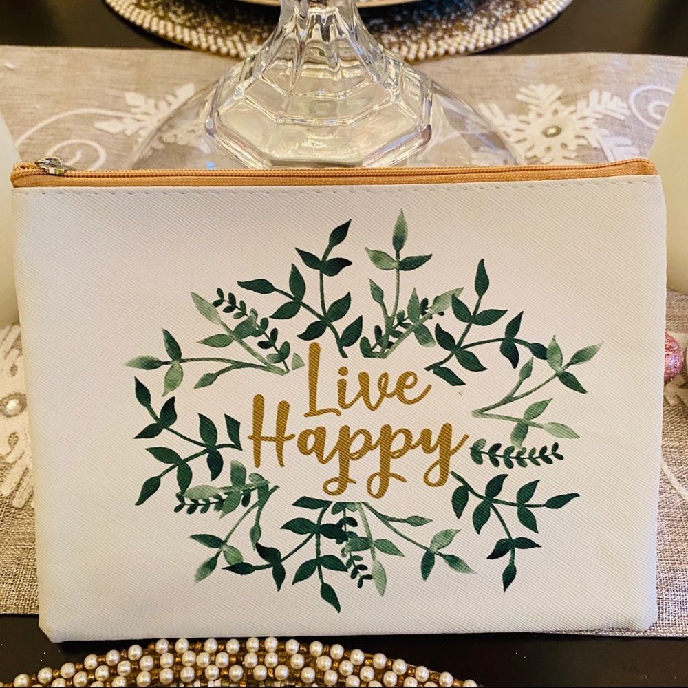 Live Happy Makeup Pouch Case - Picture 4 of 7